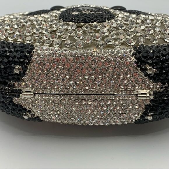Charles Dary Black and White Panda Crossbody Bag with Beaded Design - Picture 12 of 12